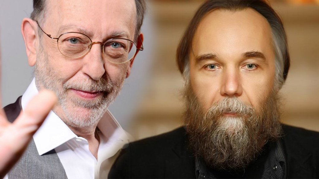 Da esquerda para direita. Alain de Benoist e Aleksandr Dugin.