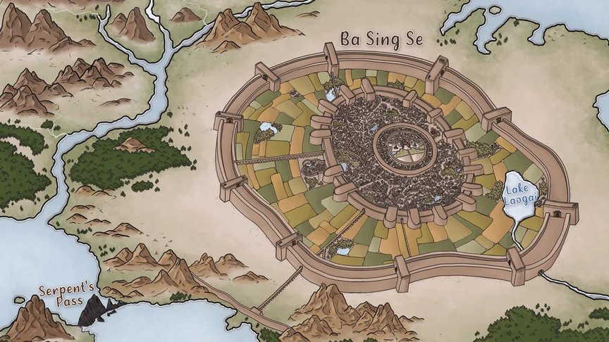 O mapa de Ba Sing Se