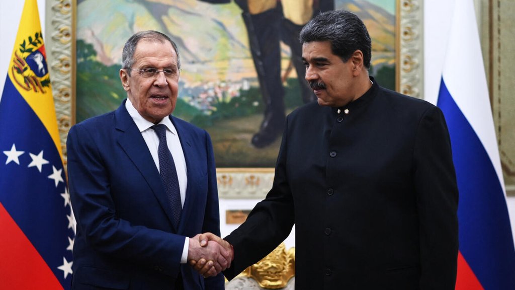 Nicolás Maduro e ministro das relações exteriores da Rússia Sergey Lavrov, imagem ilustrativa