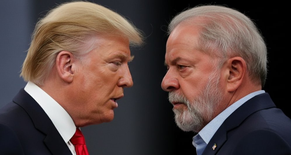 Trump olhando pra Lula